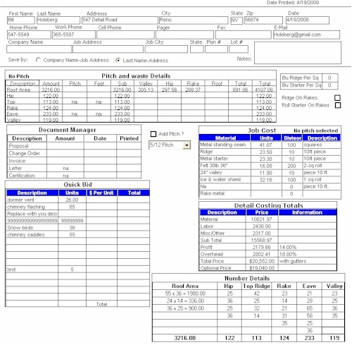 Print roofcalculator