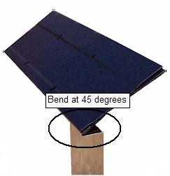 Bend 45 degrees on sheet metal