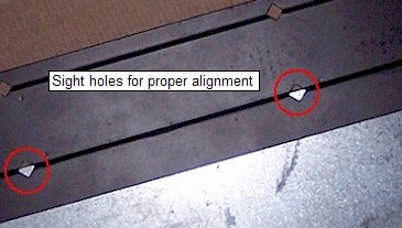 Sheet metal alignment holes