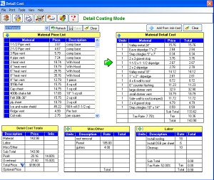 Detail roof pricing