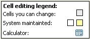 Cell editing legend