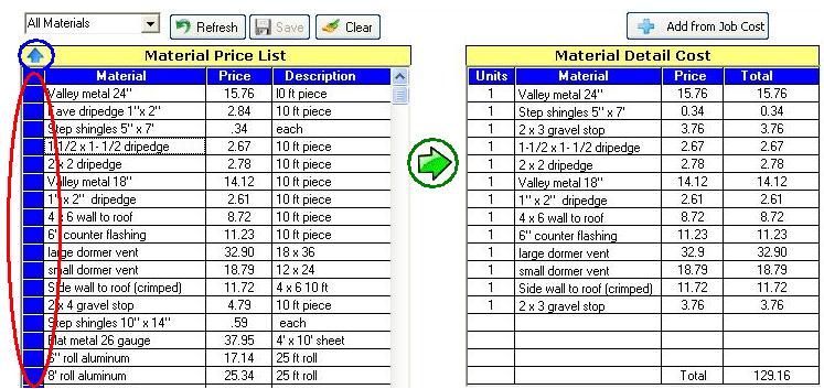 roofing material detail price