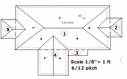 roof plan 6/12 pitch and 1/8" scale